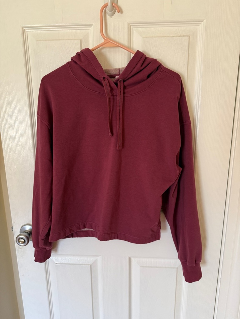 Old Navy Dark Pink Hooded Pullover Sweatshirt